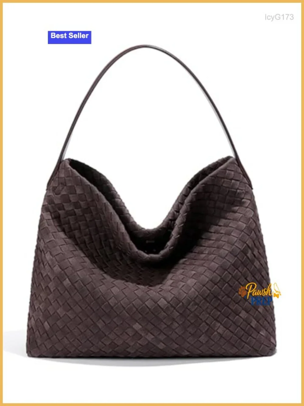 Faux Suede Woven Tote Bag Women Hobo Purse Fall Winter Travel Shoulder Handbag